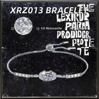 Bracelet ajustable en argent sterling 925 avec halo ovale en moissanite, bijoux de mariage de luxe pour femmes, fabriqué par Source Jewelry Factory