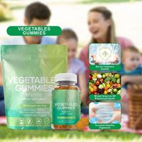 HDK OEM ODM Permen Jeli Sayuran Campuran Buah dan Sayuran 180mg Vegan Bebas Gula Peningkat Imunitas Fitonutrien Suplemen Kesehatan Pencernaan