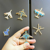 Aimant de réfrigérateur en alliage J-20 de l'Exposition Aéronautique de Zhuhai, 5,2x5,0 cm, collection pour les passionnés de l'aviation militaire, design moderne, souvenir