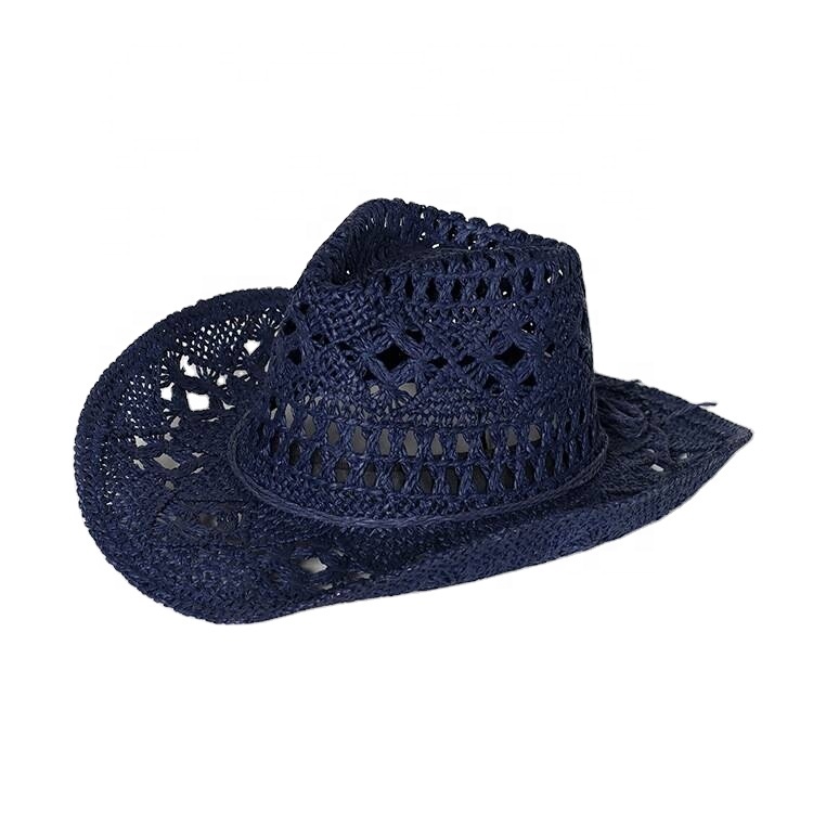 Sparkly Straw Cowboy Hat for Women Foldable Wide Brim Sun Hat Cheap Cowboy Hat Women main image 4