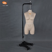 JUN MEI Halbkörper-Damenunterwäsche-Torso-Schaufensterpuppe Größe 75C Weiß aus Fiberglas mit Baumwollstoffen, steckbar, zum Aufhängen, stehende Pose
