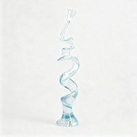 Sculptures en résine bleue abstraites modernes en gros, formes torsadées, décorations de bureau pour présentoirs intérieurs dans les salons et les villas