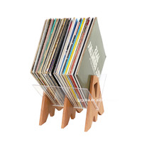 Design spécial 12 'Sapele et support de stockage de disques acryliques de haute qualité et capacité 20-30