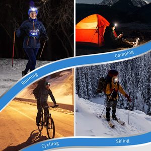 屋外作業やキャンプに最適な贈り物、暖かいアクリル製ビーニー冬用帽子、LED充電式ヘッドライトヘッドランプ、IP44等級、50000時間使用可能 - Product Image 5