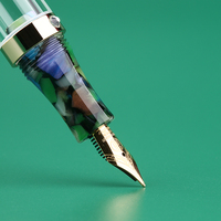 Stylo plume transparent en résine MAJOHN-S5 et stylo cadeau de pratique d'écriture d'affaires d'étudiant adulte de couleur fabriqué en Chine
