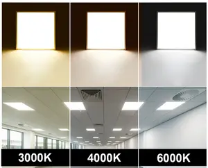 ultraflache, dünne und flache quadratische 595x595 600x600 hintergrundbeleuchtete led-deckenplatten lampe hintergrundbeleuchtung led-platte deckenlicht
