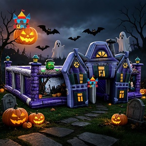 Laberinto Inflable <span class=keywords><strong>de</strong></span> Halloween para Niños, con Temática <span class=keywords><strong>de</strong></span> Frankenstein, Tamaño Personalizado, para Alquiler en Eventos Festivos - Product Image 3