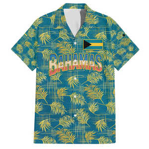 Nouvelle conception Chemise boutonnée pour homme style hawaïen Bahamas à imprimé intégral, motif Jour de la Libération des Bahamas, <span class=keywords><strong>haut</strong></span> cardigan, chemise drapeau des Bahamas - Product Image 1