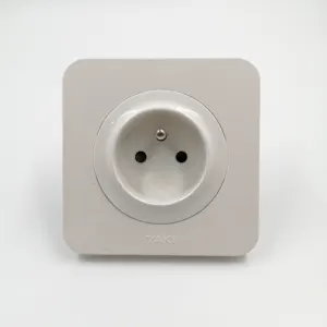 EU Standard French Double Usb Eu French Socket Outlet Electrical Wall Socket for Poland Market Wholesale 16A 250V White