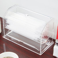 Distributeur de pailles en acrylique moderne et personnalisable pour restaurants, prix usine, écologique, marque TOYIN, montage facile