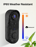 Timbre Inalámbrico Inteligente con Cámara WiFi 2.4G, Funciona con Batería, Alertas de Movimiento Humano/PIR, Función de Conversación Bidireccional, Estándar IP65