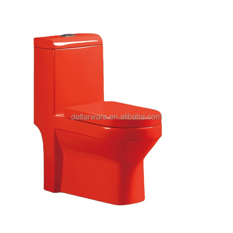 Colore Ren servizi igienici per il bagno, buon design deeep ciotola di toletta rosso per la vendita, bagno rosso