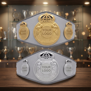 Custom Gold <b>Wrestling</b> Championship Title <b>Belt</b> Premium Metal Sports Victory Award Trophy Engraved for Boxing Events Matches - Product Image 2