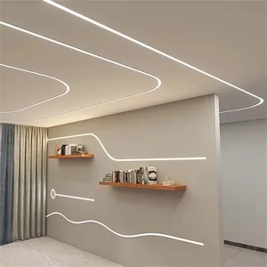 شريط إضاءة <span class=keywords><strong>LED</strong></span> سيليكوني خطي 12 فولت/24 فولت مقاوم للماء IP66 مرن للتصميم والديكور في غرفة المعيشة والاستخدام الخارجي CRI90 قابل للتعتيم SMD5630 - Product Image 2
