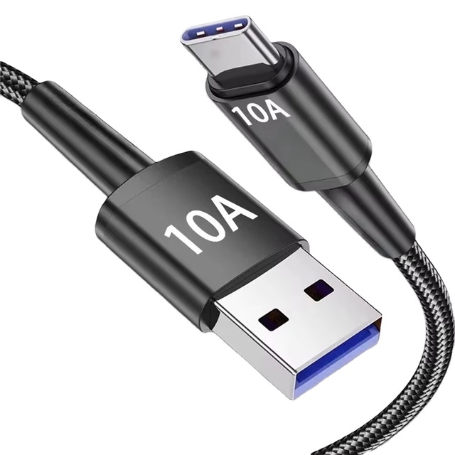 Factory 10A 120W Fast Charging Type C Cable for P50 P40 Pro USB Data Transfer Data Cord for Xiaomi Oneplus Realme 0.5/1/1.5/2/3m