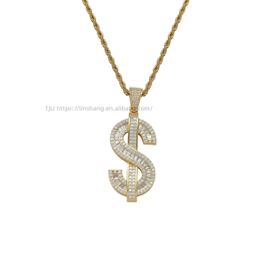 $dollar pendant necklace, hip hop jewelry, accessories cross-border explosion, dollar <b>coin</b> pendant - Product Image 4