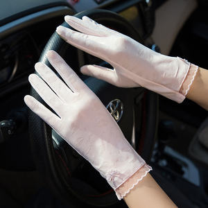 Дешевые сенсорный экран вождения летние солнцезащитные защитные кружевные перчатки для женщин - Product Image 4