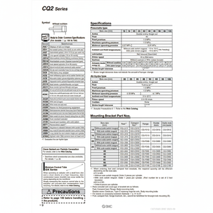 Cylindre compact SMC CDQ2B16-10DMZ pièces pneumatiques - Product Image 1