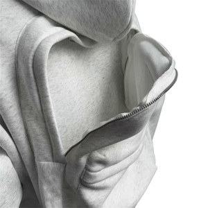 Sweat-shirt à capuche unisexe pour <span class=keywords><strong>homme</strong></span> et <span class=keywords><strong>femme</strong></span>, design de sac à dos, logo personnalisé, OEM, cardigan lourd, coupe ample, streetwear - Product Image 2