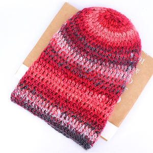 Heartsing Custom Logo Streifen rosa Warme Voll gesichts abdeckung 1 Loch Warme Sturmhaube Einloch Häkeln Motorrad Sturmhaube - Product Image 6