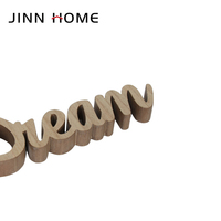 Jinn Home Dream Panneau en bois de style antique Décorations murales pour la maison Artisanat et boîtes en bois MDF avec lettres de sculpture sûres