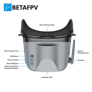 Gafas FPV BETAFPV VR04 Versión Analógica 4.3 Pulgadas Resolución 800*480 con Batería Integrada de 2000mAh Nuevas - Product Image 4