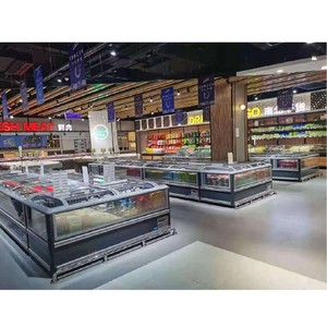 Kenkuhl siêu thị ngực đảo hiển thị tủ đông AHT Paris đảo tủ đông tủ đông sâu máy nén giá - Product Image 1