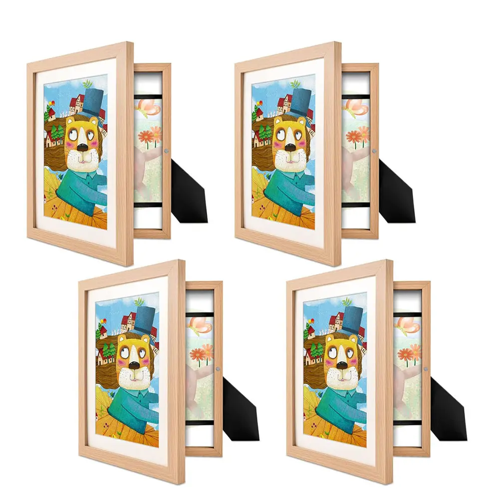 2023 Kids Art Frame A4 Abertura Frontal Mutável Art Frame Picture Artwork Display Quadros De Armazenamento para Crianças Desenho Crafting