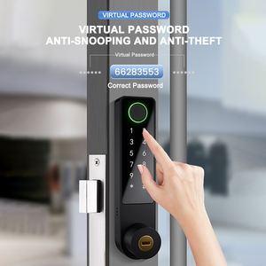 YiTechE alliage de Zinc TT APP empreinte digitale numérique cadre en aluminium étroit <span class=keywords><strong>porte</strong></span> en verre serrure intelligente pour <span class=keywords><strong>porte</strong></span> en aluminium <span class=keywords><strong>sans</strong></span> perçage - Product Image 6