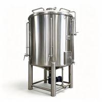 Fermenteur de kombucha en acier inoxydable à double enveloppe de 1000 L, cuve de fermentation conique industrielle