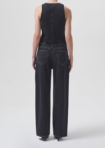 Gilet décontracté <span class=keywords><strong>en</strong></span> <span class=keywords><strong>jean</strong></span> <span class=keywords><strong>noir</strong></span> délavé écologique pour <span class=keywords><strong>femme</strong></span>, <span class=keywords><strong>sans</strong></span> manches, col <span class=keywords><strong>en</strong></span> V, avec boutons argentés, ourlet asymétrique, <span class=keywords><strong>veste</strong></span> courte et cintrée - Product Image 5