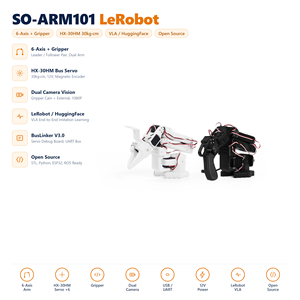 Kit de Servomotor Ai de Bajo Costo HT Chipboard SO-101 Pro para Lerobot, Específicamente Optimizado para el Marco de Trabajo LeRobot de Hugging Face - Product Image 1