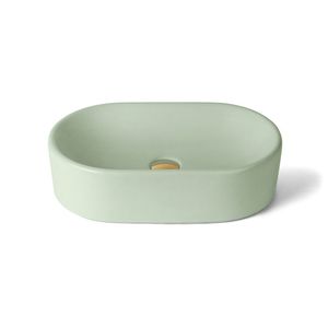 Lavabo Ovalado de Hormigón en Colores Pastel Modernos con Borde Integrado, Lavabo de Sobremesa de Lujo para Baño de Hotel, Fábrica en Vietnam - Product Image 4