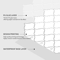 Carreaux de cuisine autocollants 3D blanc pur, effet pelable et collant, pour crédence