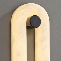 Applique murale en marbre naturel, style espagnol, luxe léger, pour salon, mur de fond, couloir d'hôtel, lampe de chevet pour chambre à coucher