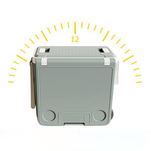 Cofre de hielo frío para coche plegable de gran volumen, juego de mesa enfriadora plegable de plástico con ruedas portátil - Product Image 6