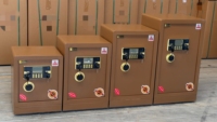 Caja Fuerte Digital Electrónica de 50 cm, Acero Resistente, Pantalla LCD, Contraseña, Llave, Doble Bloqueo, Gabinete de Seguridad para el Hogar y la Oficina