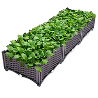 Jardinière surélevée moderne en plastique à arrosage automatique pour l'extérieur