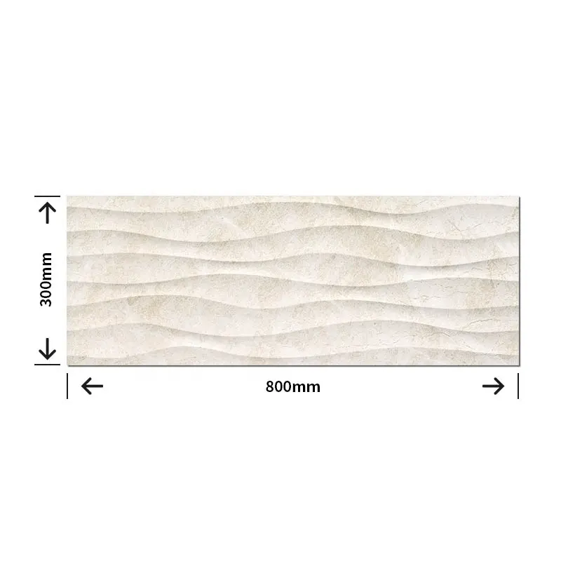 newest cream color Interior wave surface kitchen porcelain bathroom floor tile and wall tiles