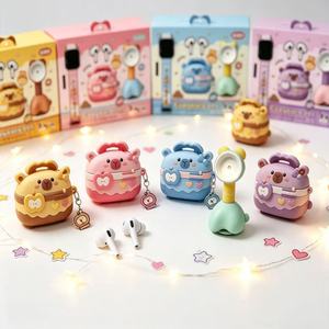 Estuche de silicona con diseño de oso adorable para auriculares inalámbricos TWS-K167, para auriculares intrauditivos BT - Product Image 1