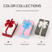 Boîte cadeau en papier spécial personnalisée avec ruban et nœud, boîte cadeau en carton pour anniversaire, mariage, boîte en papier rigide de luxe avec couvercle et base, boîte en papier recyclé
