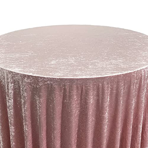 Mantel Redondo de Terciopelo de Primera Calidad de 120 Pulgadas, Color Oro Rosa, para Bodas - Product Image 2