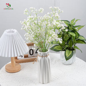 HH Boule Fleurs Gypsophile Mariage artificiale all'ingrosso Gypsophila rosa vero tocco fiore Baby alito centrotavola per parete - Product Image 5