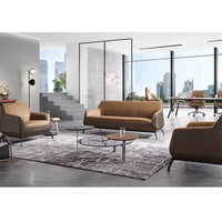 Canapés personnalisés pour réception de cadres Mobilier commercial Canapés de bureau en cuir Canapés de bureau de luxe dans un style moderne
