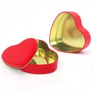 Mini Diy Candle Making Tin Box Heart Shaped Square Portable Outdoor Candle Gift Box Wedding Gift Candy Storage Metal Tin Can