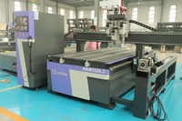 Router CNC de 3 cabezales de gran formato 1500*3000mm con dispositivo giratorio lateral para corte y grabado de madera, piedra, acrílico, MDF, y puertas de cocina
