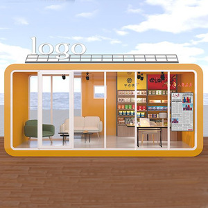 ร้านค้าคอนเทนเนอร์สำเร็จรูป โครงสร้างเหล็ก ผนังสำเร็จรูป ดีไซน์ทันสมัย สำหรับใช้งานในพื้นที่เชิงพาณิชย์ - Product Image 3