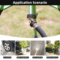 Adaptateur de robinet pour irrigation goutte à goutte Connecteur de tuyau d'arrêt Laiton avec robinets Comfort Grip On Off