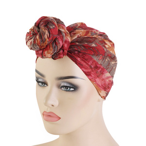 <span class=keywords><strong>Bandana</strong></span> Bali in Voile Tie-Dye alla Moda, Turbante Annodato con Pompon <span class=keywords><strong>per</strong></span> Donne, Accessorio di Lusso <span class=keywords><strong>per</strong></span> <span class=keywords><strong>Capelli</strong></span> - Product Image 3
