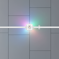 Luz Inteligente para Aleros de 1 Pie, 1 LED, ABS, IP67, Impermeable, Blanco Cálido, Control por Aplicación, DIY RGB+IC, Regulable, para Decoración Navideña